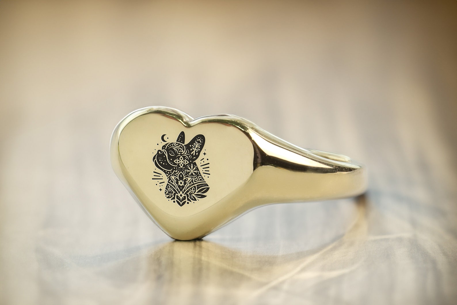 Engraved French Bulldog Ring · Custom Dog Ring · Personalized Dog Ring ...