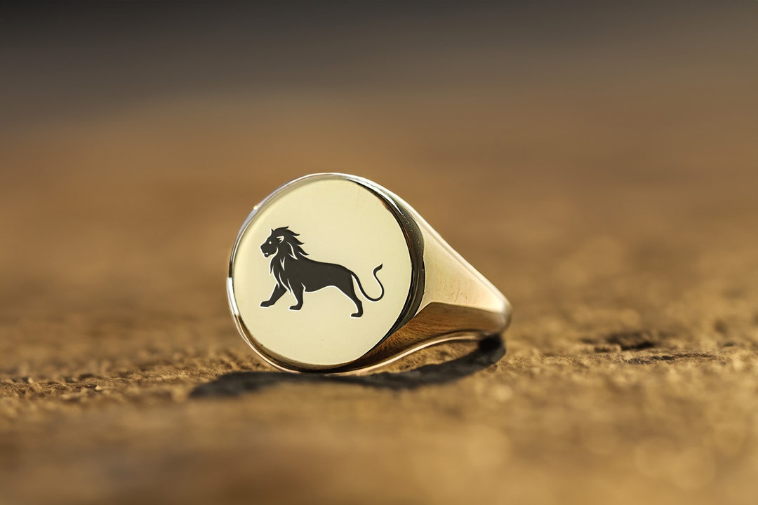 14k Gold Leo Zodiac Ring · Custom Birth Month Ring · Astrology Jewelry ...