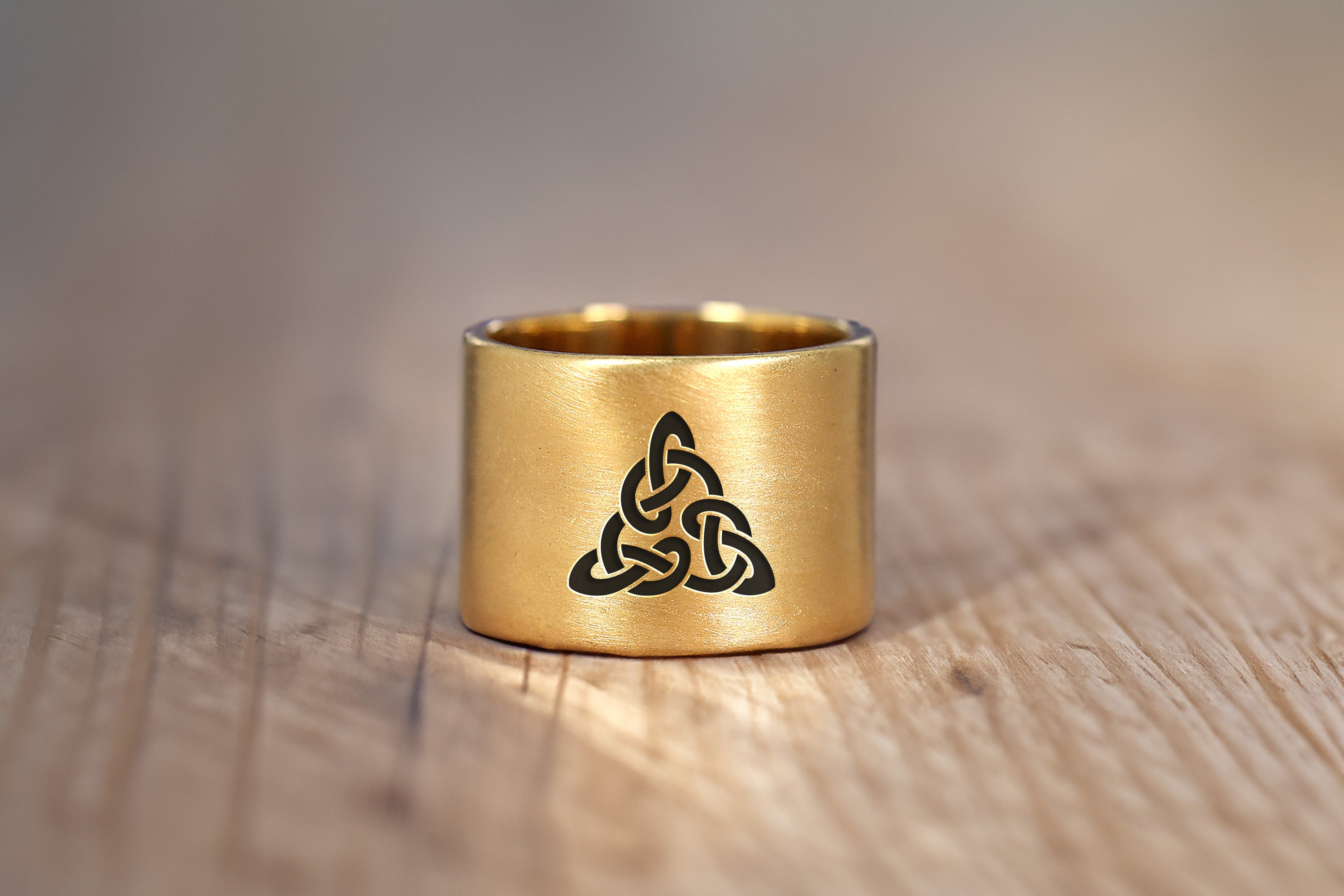 Celtic Wide Brushed Gold Ring · Custom Celtic Ring · Celtic Cross ...
