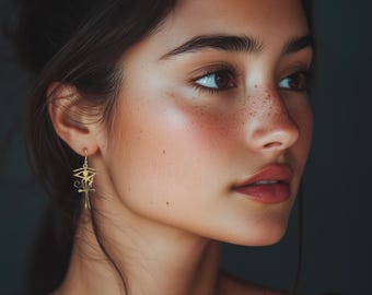 Eye Of Horus Earrings · Symbol Of Life Earrings · The Ankh Earrings · Egyptian Dangle Earrings