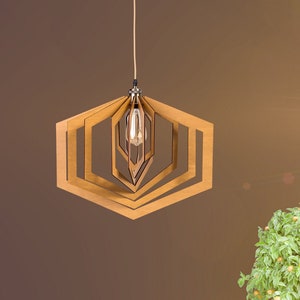 ASHA Houten Hanglamp / Licht Kroonluchter / Verlichting Hanglamp / Moderne kroonluchter / Industrieel / Eco-vriendelijk / Pine Meer Kleuren