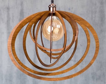 Freya chandelier/ pendant light/wood lamp/wood pendant light/ wood chandelier/ mid century modern/ industrial lamp/ ceiling light