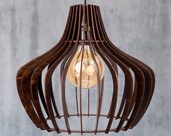 Calipso chandelier / Wood Pendant Light/ Handmade lamp / Chandelier Lighting /Hanging lamp / Industrial Modern chandelier /  Wenge