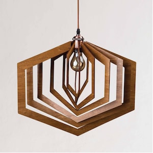 ASHA Wood Pendant / Light Chandelier / Lighting Hanging lamp / Modern chandelier / Industrial / Eco-friendly / Bohemia Wenge