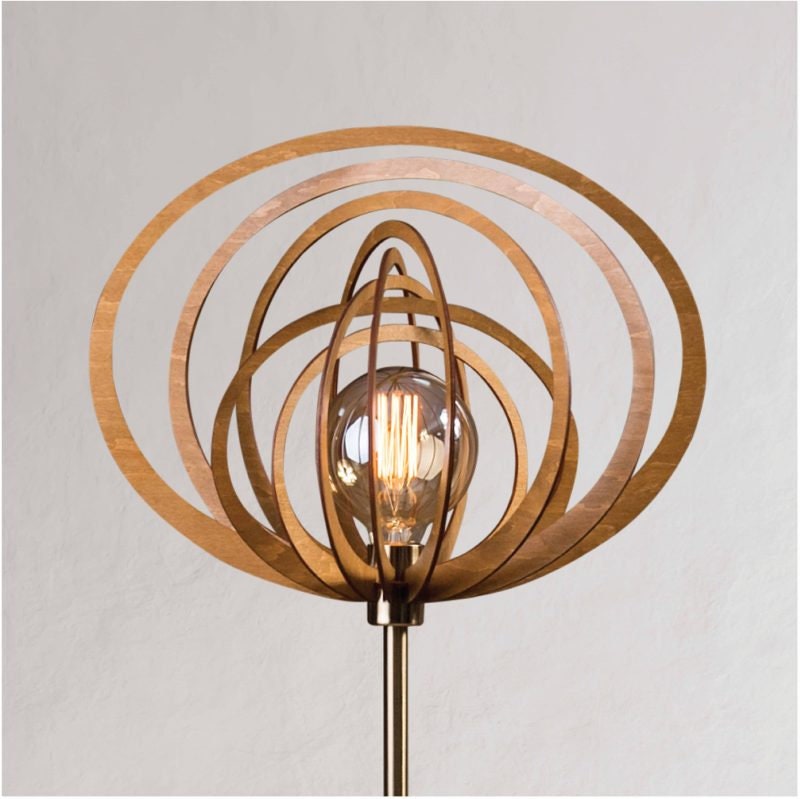 Freya Wood Floor Lamp/Lampe Faite à La Main Écologique Plus de Couleurs