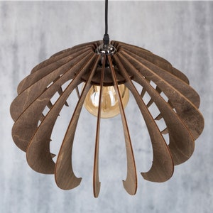 Cerise Wood Pendant Light, Cerise, Ceiling Light, Chandelier Light, Modern chandelier, Lights, Industrial, grey image 3