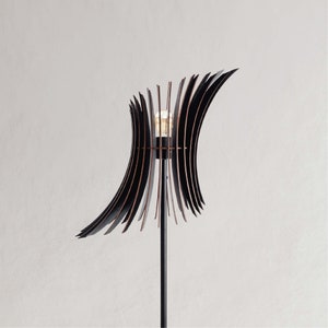 Gale houten vloerlamp / handgemaakte lamp / eco vriendelijke lamp / vloerlamp