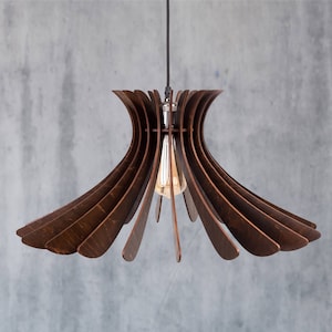 Noa wooden chandelier / Wood Pendant Light / Handmade lamp / Chandelier / Modern chandelier / Wenge