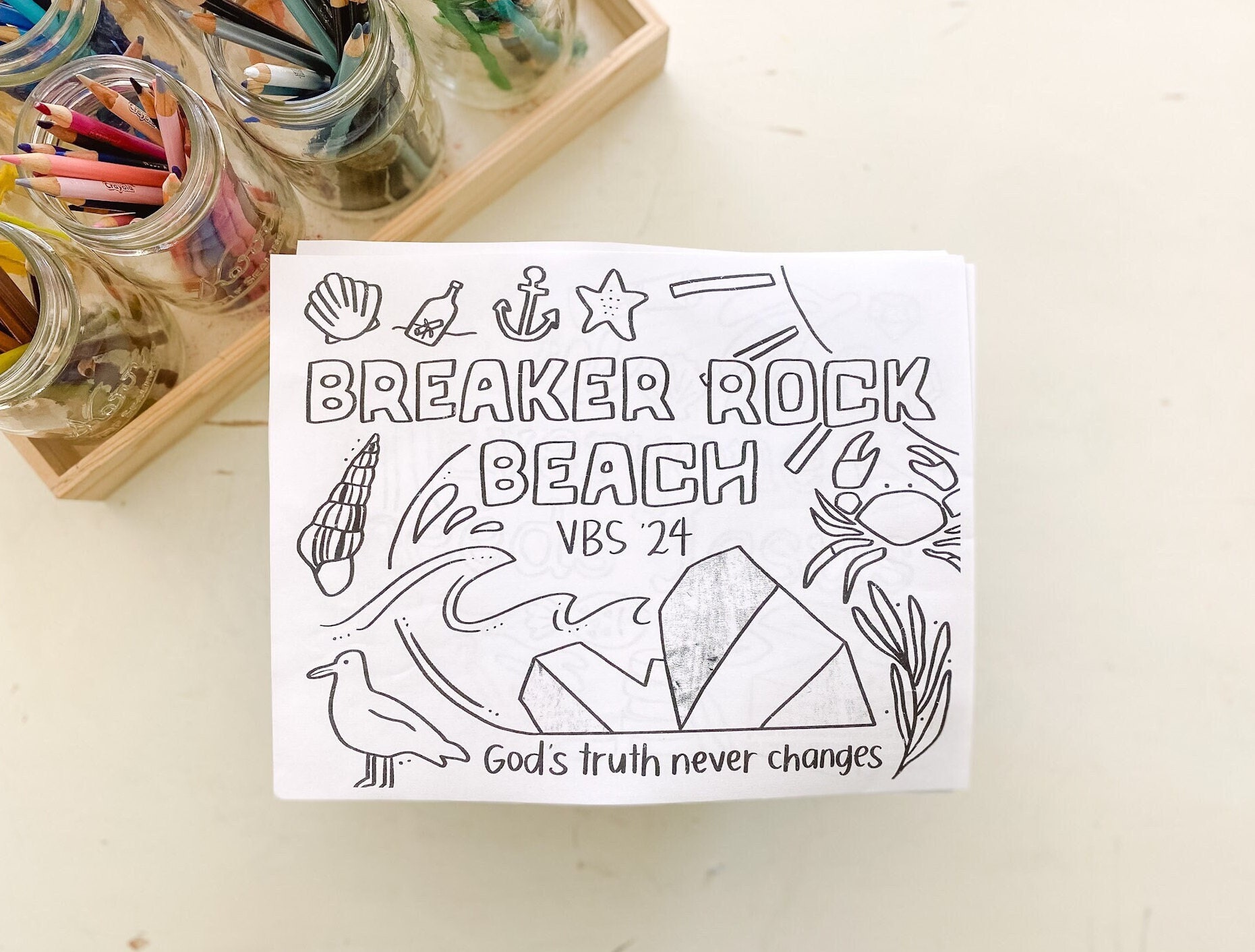 VBS 2024 Breaker Rock Beach, Printable Coloring Pages - Etsy