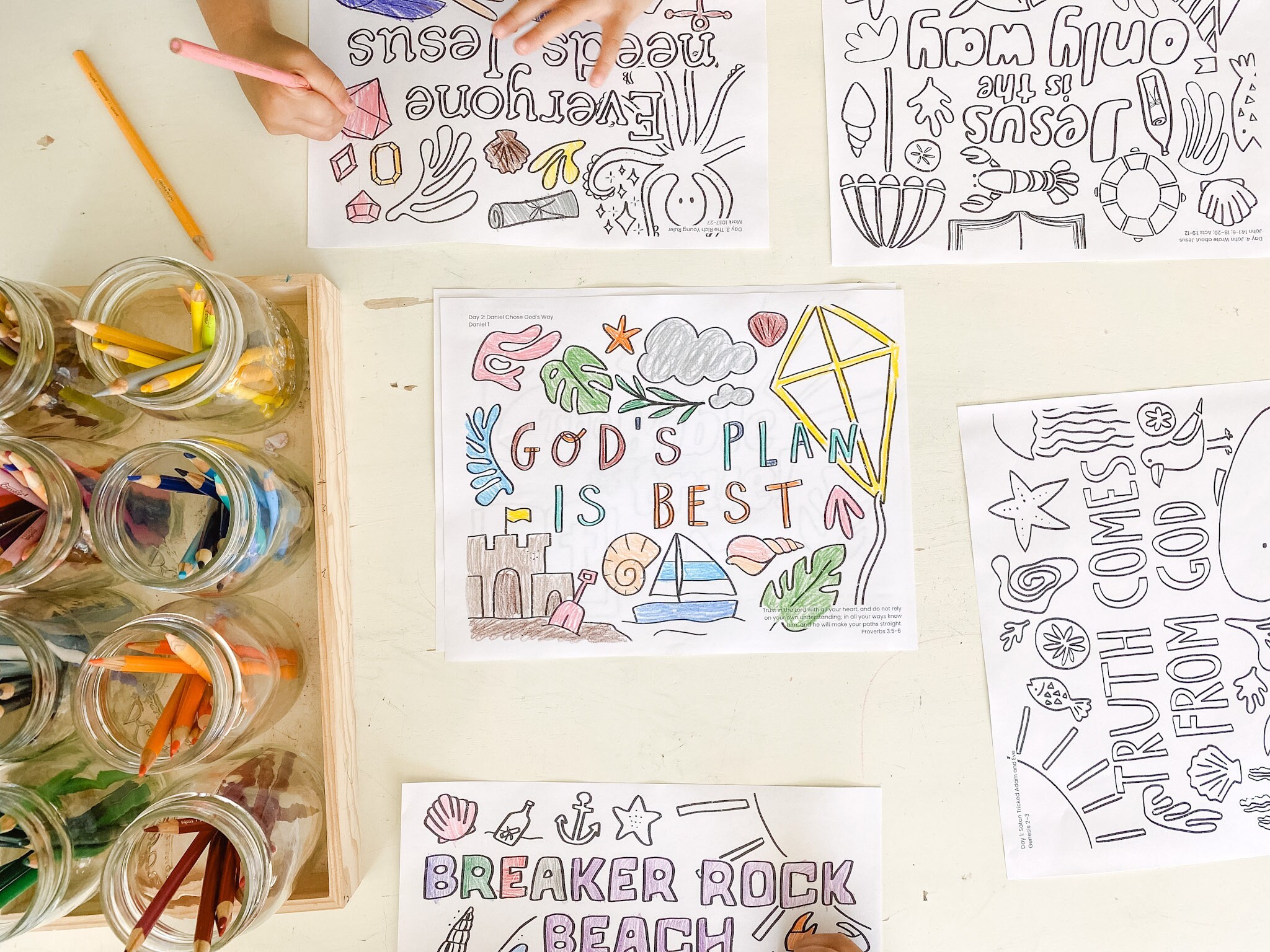 VBS 2024 Breaker Rock Beach Printable Coloring Pages Etsy