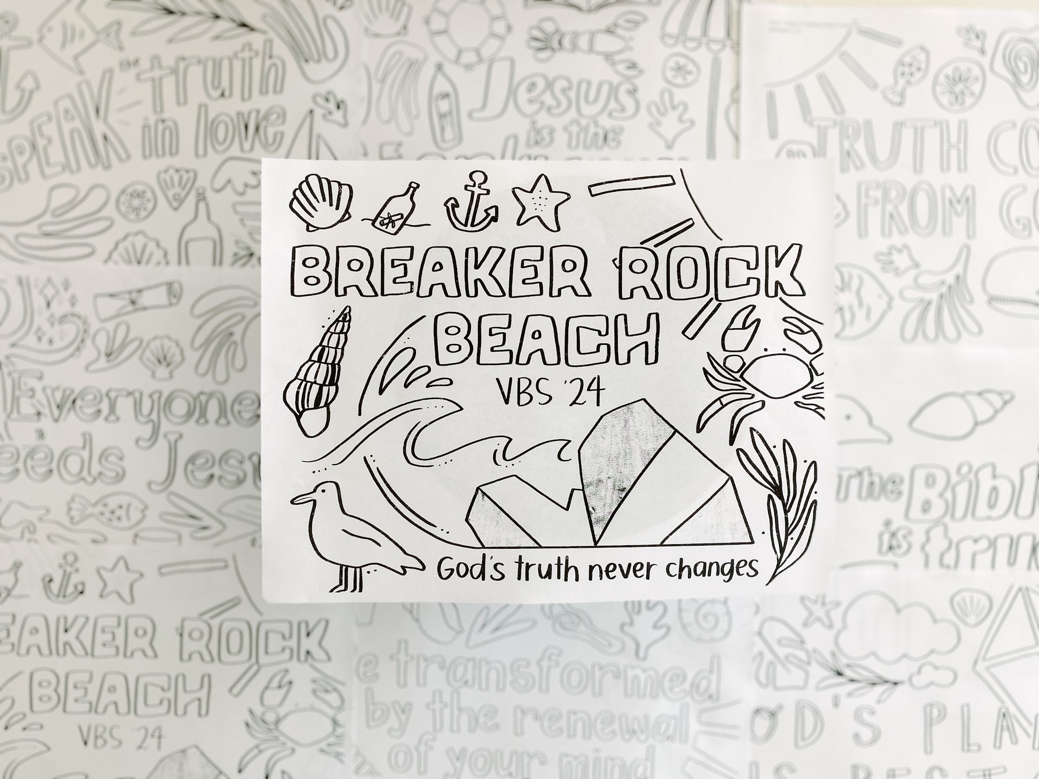 VBS 2024 Breaker Rock Beach, Printable Coloring Pages - Etsy UK