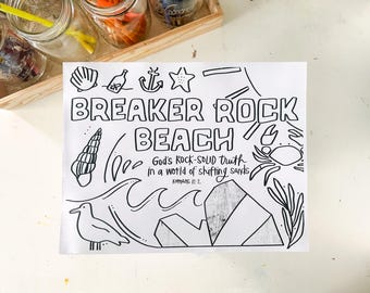 VBS 2026 Breaker Rock Beach, Printable Coloring Pages