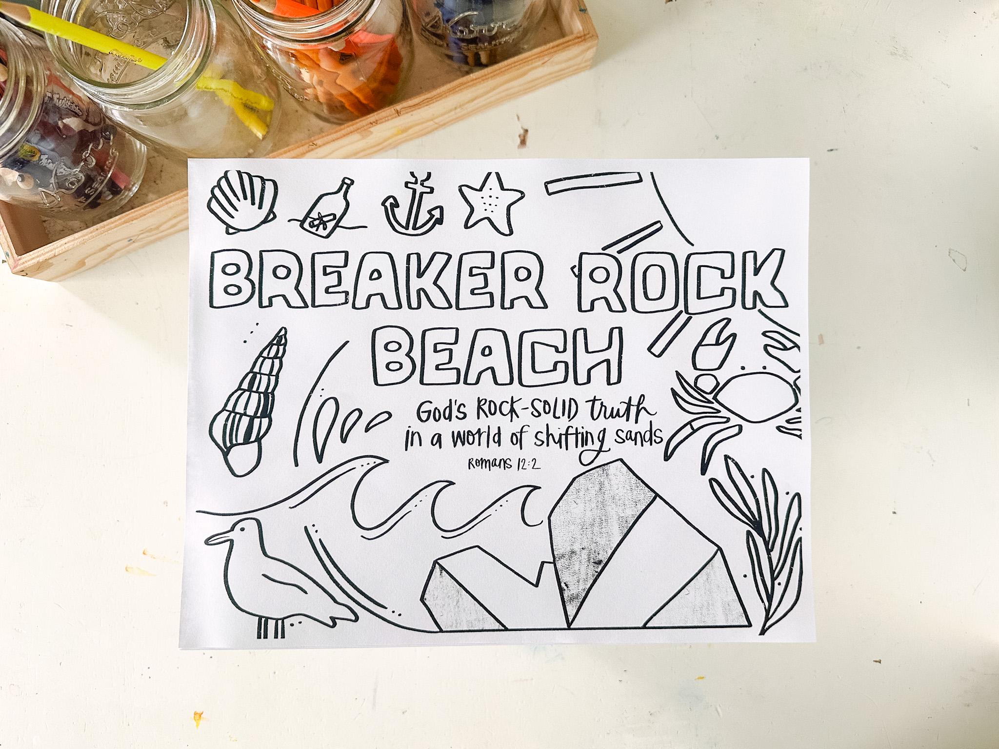 VBS 2026 Breaker Rock Beach, Printable Coloring Pages - Etsy