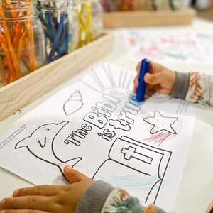 Preschool coloring page for Day 4