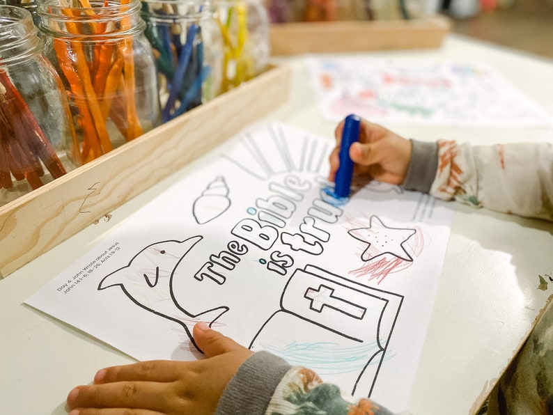 Preschool coloring page for Day 4