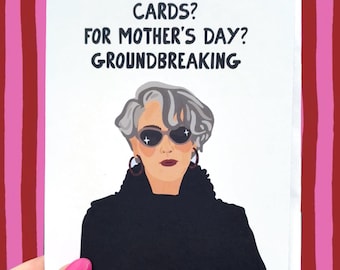 Tarjeta del Día de la Madre inspirada en El diablo viste de Prada