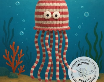 Knitted Jellyfish Plushie Pattern – Beginner-Friendly Soft Toy (PDF)