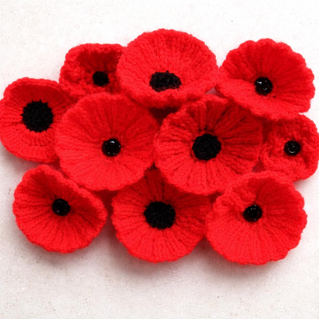 Knit Poppy Pattern PDF | Remembrance Day Knitting Pattern | Easy ...