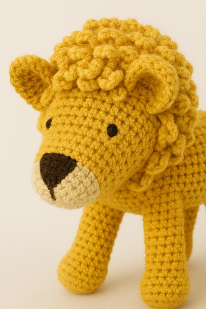Lion Crochet Pattern: Amigurumi Jungle Animal Toy (PDF Download) - Etsy