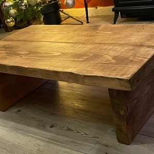 Coffee Table Rustic Waney Edge Industrial Style Low or Standard Height Coffee Table Side Table Live Edge Style Solid Wood. French Farmhouse Etsy