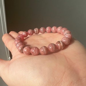 Rhodochrosite Bracelet. Beautiful High Quality 6mm and 9mm Rhodochrosite Bracelet