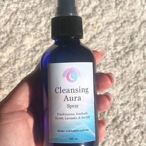 Cleansing Aura Spray. Smudge spray for clearing negative energy. Protection for Aura & space.