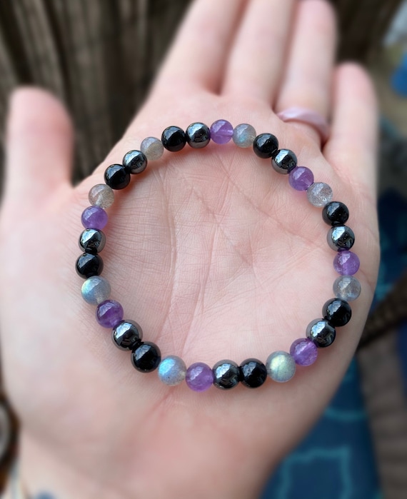 Empath Protection Bracelet. Psychic Attack Gaurd. Recharge and Renew. HIGH QUALITY Gemstone. 6mm 8mm. Etsy