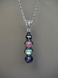 Empath Support & Protection Necklace —Hematite, Labradorite and Rose Quartz Pendant. Grade AAA Gemstone