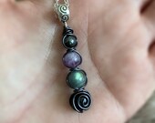 Empath Protection necklace. Empath Shield for Psychic attack. Hematite, Amethyst, Labradorite, Black tourmaline necklace. Gifts for her.