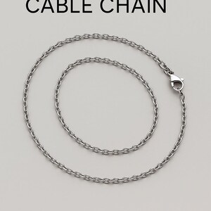 Stainless Steel Cable Chain Necklace- 2mm Durable Tarnish-Resistant Pendant Chain | 15-24 Inch Lengths