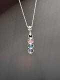Empath Support & Protection Necklace —Hematite, Labradorite and Rose Quartz Pendant. Silver, Gold, and Gunmetal. Grade AAA Gemstone
