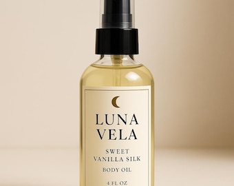 Lichaamsolie zoete vanille: volledig natuurlijke druivenpit- en amandelolie - 4 fl oz