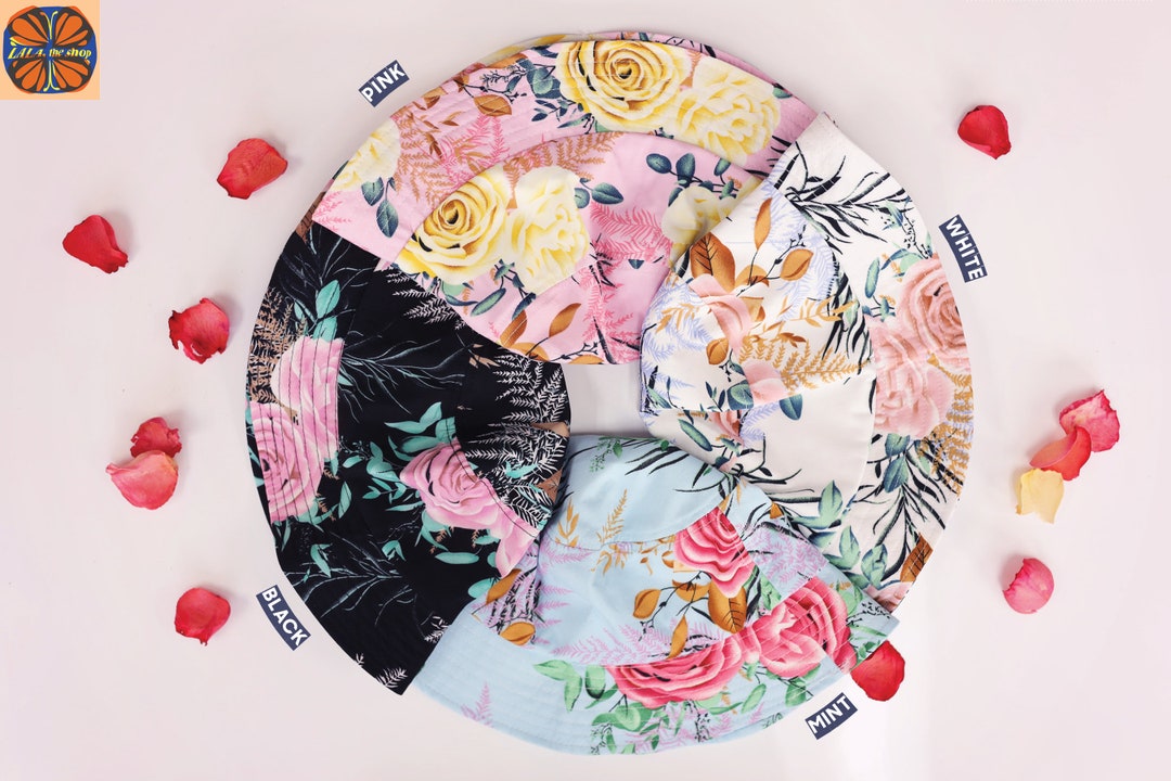 Stylish Floral Print Bucket Hat W/ Premium Fabric, Lightweight and Not
