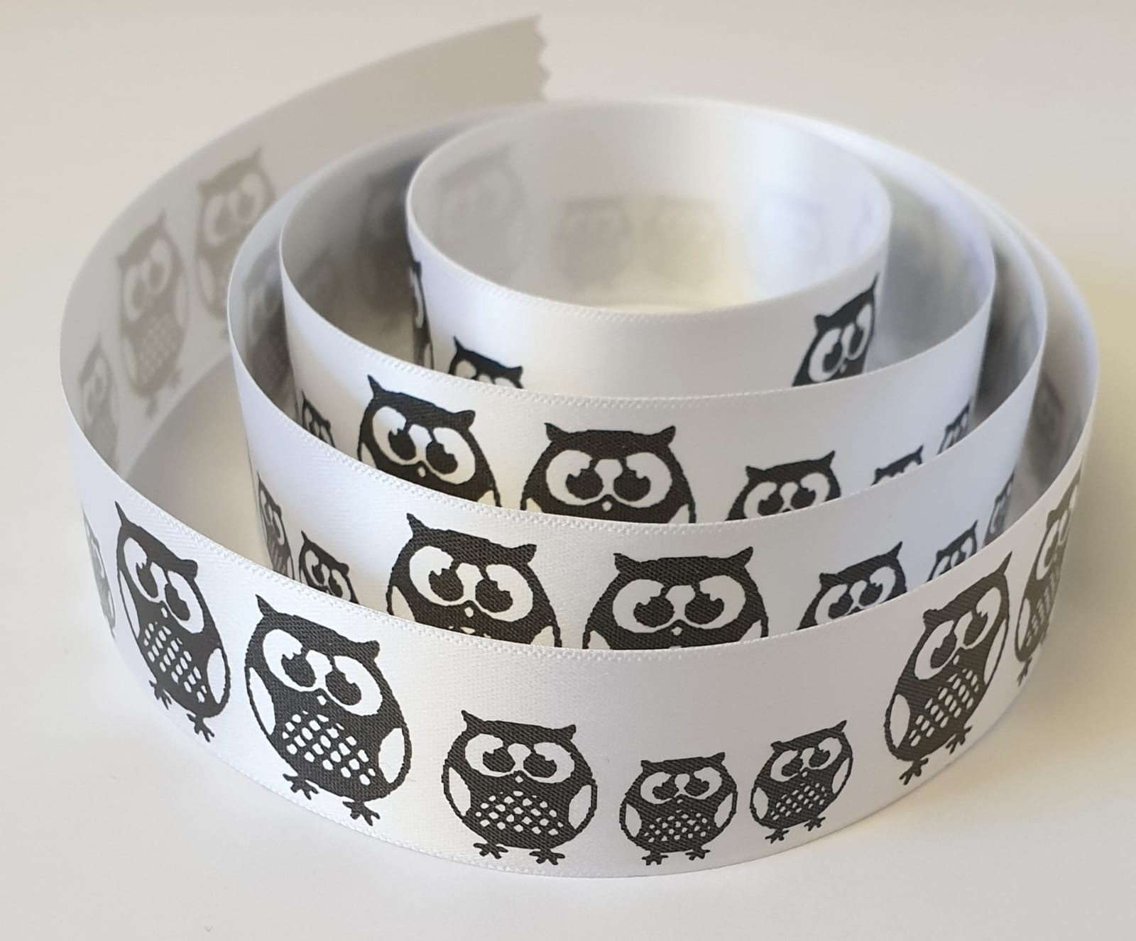 Owl Ribbon 25mm various lengths/colours cake ribbon gift wrap