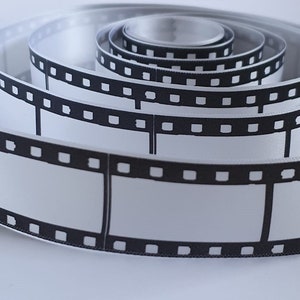 Film Strip Ribbon 25mm various lengths/colours cake ribbon gift wrap