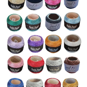 Hilo decorativo metálico LINCATEX GOLD RUSH Rollos de 80 metros 22 colores