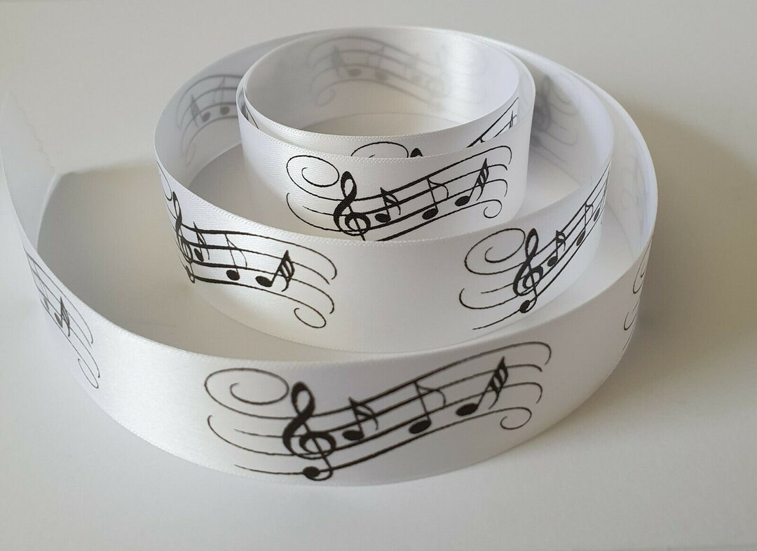 Note With A Ribbon Music Note Ribbon 25mm Various Lengths/colours Cake Ribbon Gift Wrap - Etsy