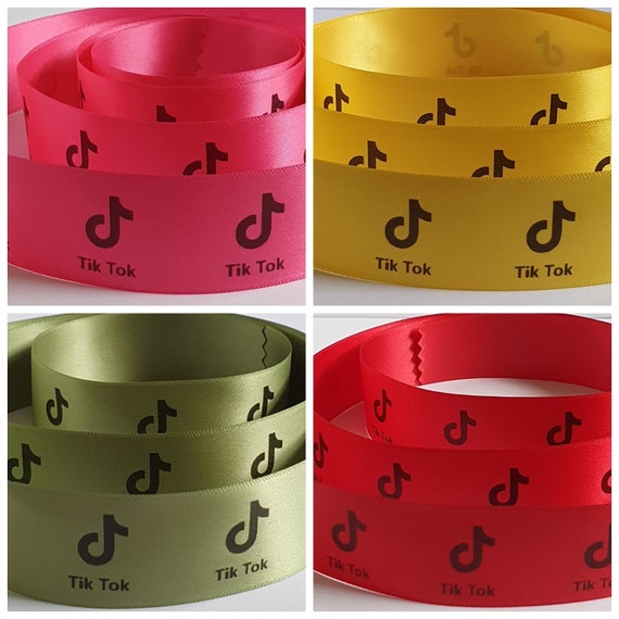 Tik Tok Ribbon 25mm Wide Various Lengths and Colours Cake Etsy
