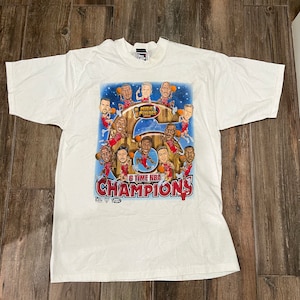 Vintage Bulls Pro Player Finals 1998 6 Time Champ Large T-Shirt