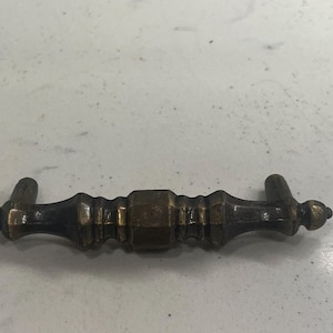 1970’s Vintage Brass Cabinet Handle 3&quot;center MCM Mid Century Modern Drawer Pull