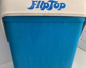 Retro! Refrigeratore vintage anni '70 con coperchio ribaltabile da 14 litri / Refrigeratore per campeggio/pesca/spiaggia/tailgating