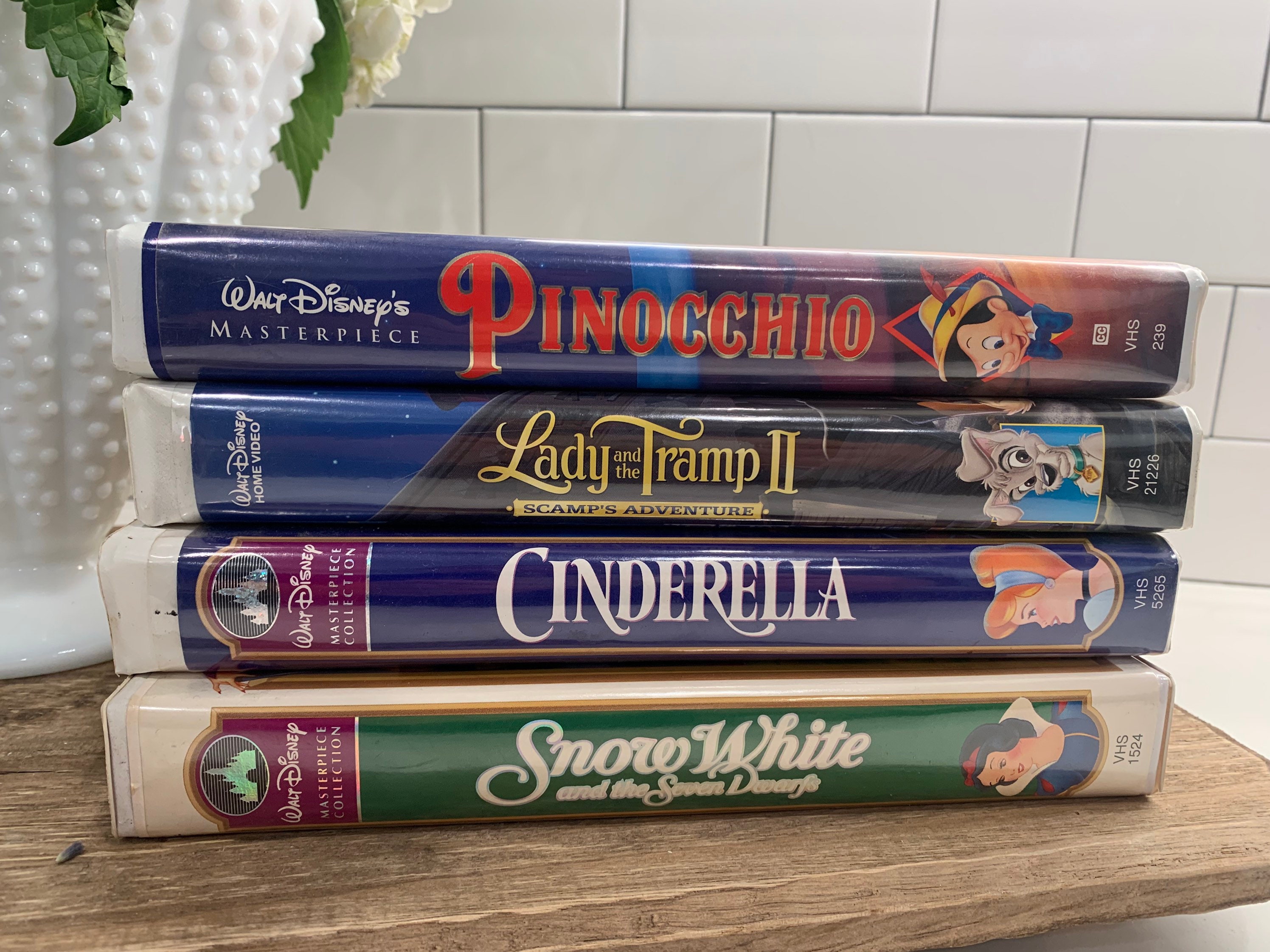 CHOICE Walt Disney VHS Videos Cinderella Pinocchio Lady and