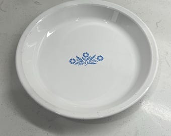 Corning Ware Blue Cornflower Vintage 10” Pie Plate (P-309)