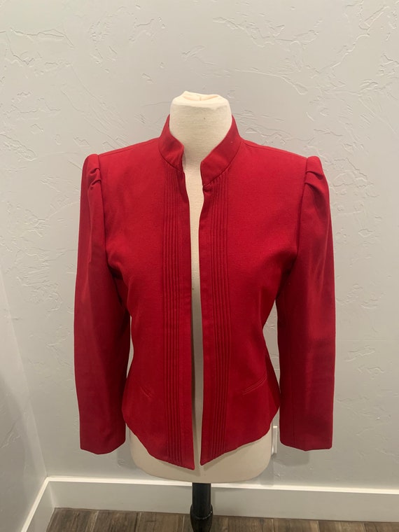 Vintage Sasson Paris New York Red Women’s Blazer … - image 1