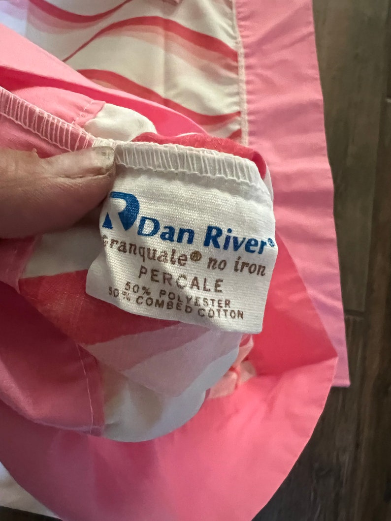 MOD Vintage Pink Retro Top Sheet and Pillowcases Dan River Etsy