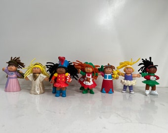 Vintage Cabbage Patch Toy 1992 Plastic Figurine Collectible Yarn Hair