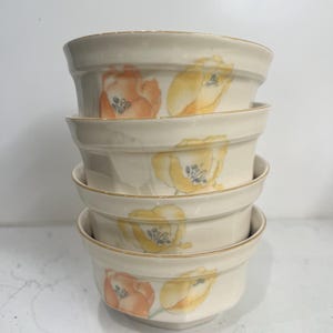 Mikasa Continental Ivory Dutch Garden Vintage Dessert Bowls Set Of 4 New