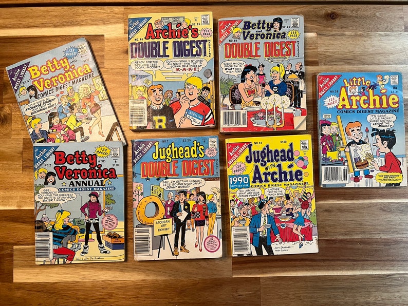 Archies Double Digest Magazine, Betty & Veronica, Little Archie Vintage Comics image 1