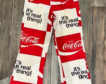 Coca-cola Wide Leg Vintage Pants, Coke Soda It's the Real Thing