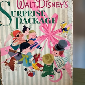 Vintage Walt Disney Surprise Package Giant Golden Book 1944 1st Edition Art by Walt Disney Studios Children’s Book Collector